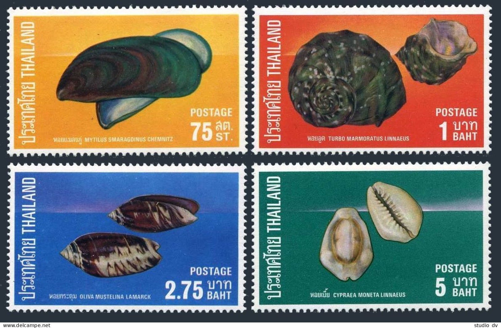 Thailand 749-752, Lightly Hinged.Michel 768-771. Sea Shells 1975. - Thaïlande