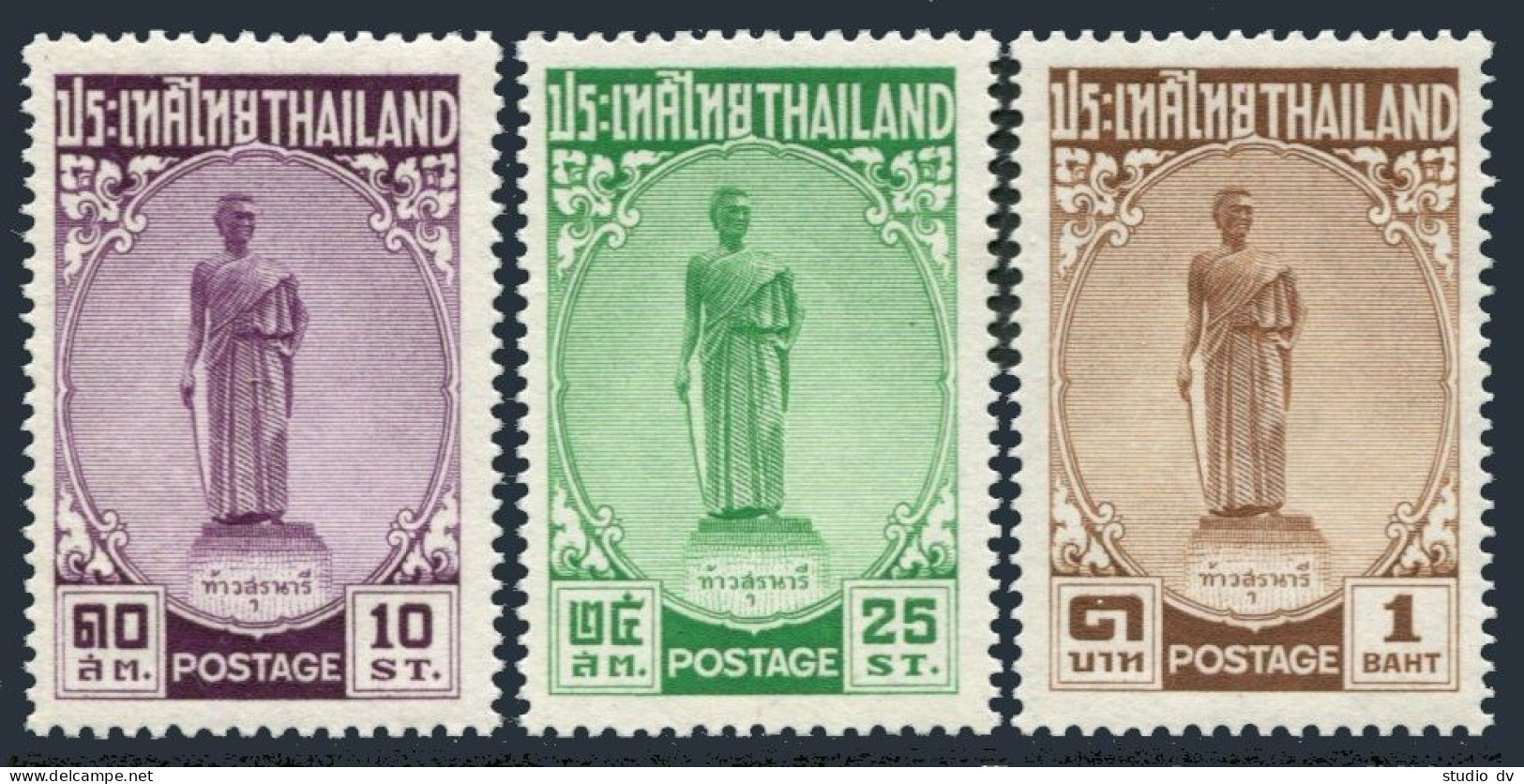 Thailand 309-311.Mi 316-318. Tao Surinari,1955.Lady Mo,called Brave Woman. - Thailand