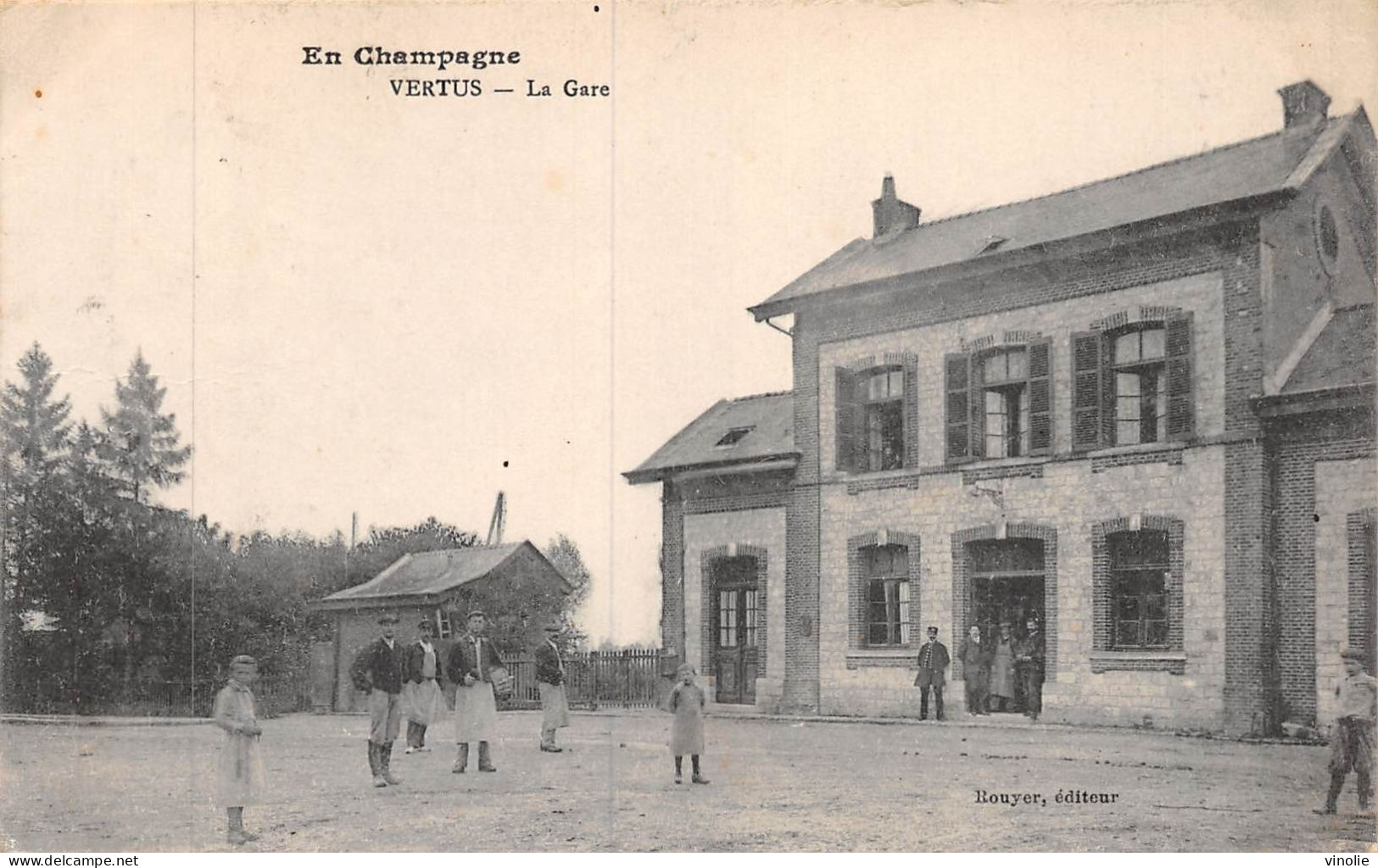 P-24-Mi-Is-1912 : VERTUS. LA GARE DE CHEMIN DE FER - Vertus