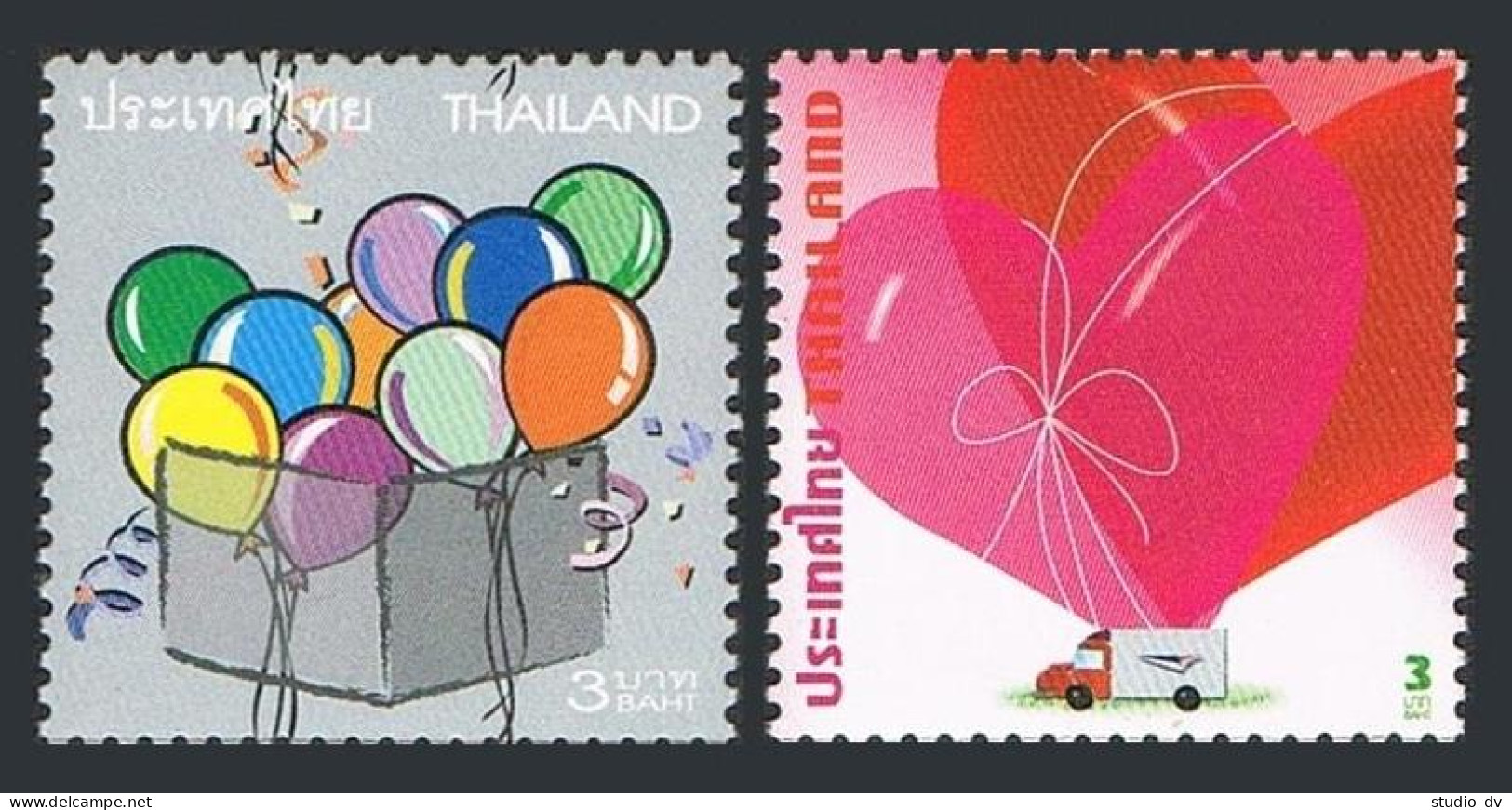 Thailand 2177-2177A,MNH. Balloons,2005. - Thaïlande