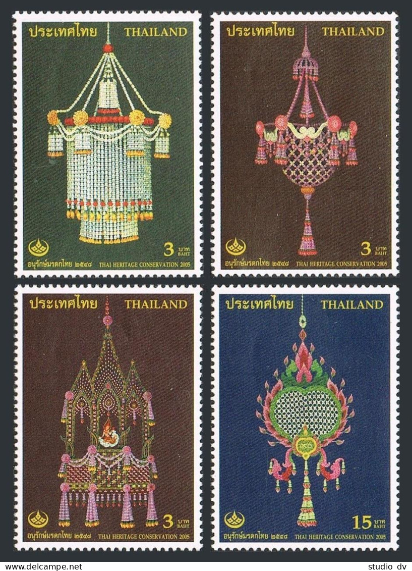 Thailand 2168-2171, MNH. Heritage Conservation Day, 2005. Hanging Art. - Thailand