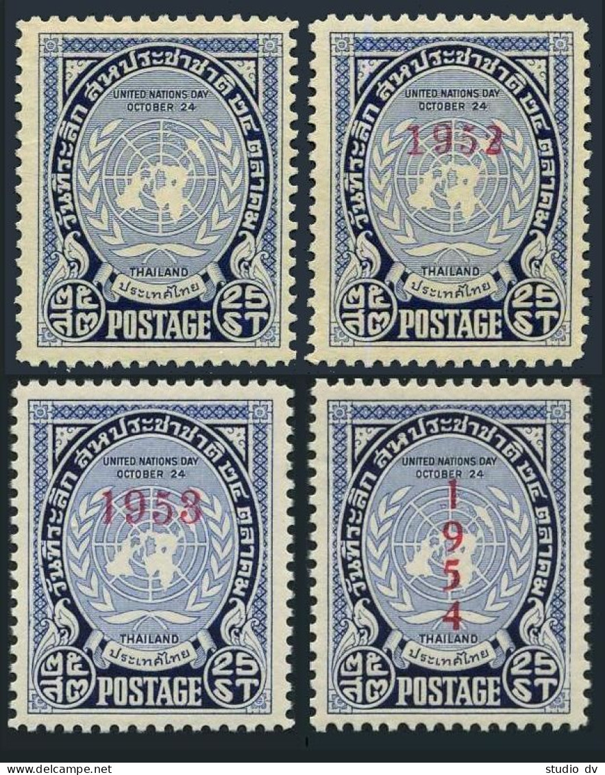 Thailand 296-299,MNH.Michel 296,297,305,306. United Nations Day,1951-1954. - Thaïlande