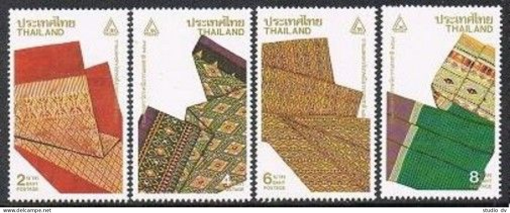 Thailand 1396-1399, MNH. Michel 1417-1420. THAIPEX-1991. Fabric Design. - Thailand