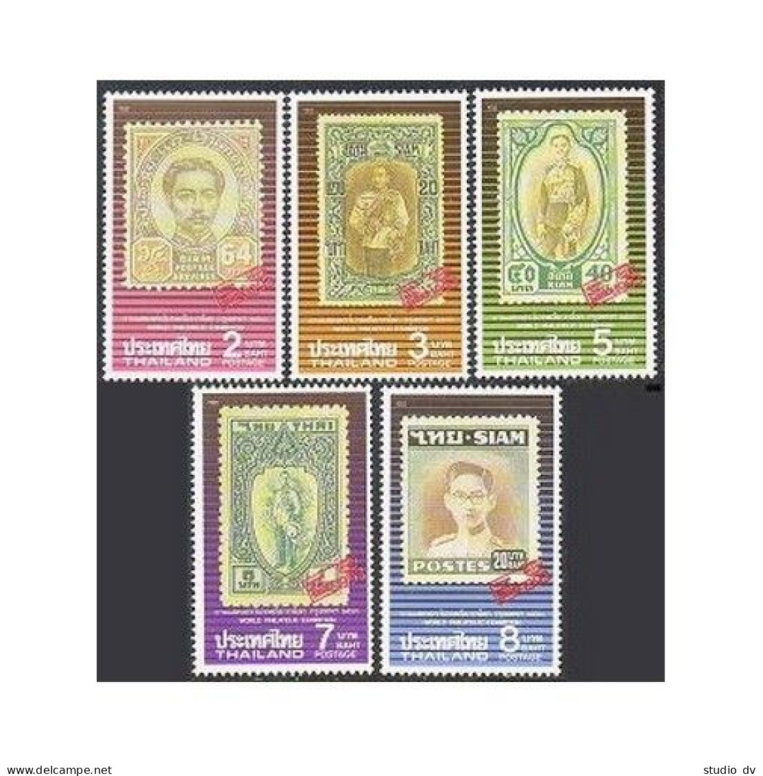 Thailand 1473-1477,1477a Sheet,MNH. BANGKOK-1993.Kings. - Thaïlande