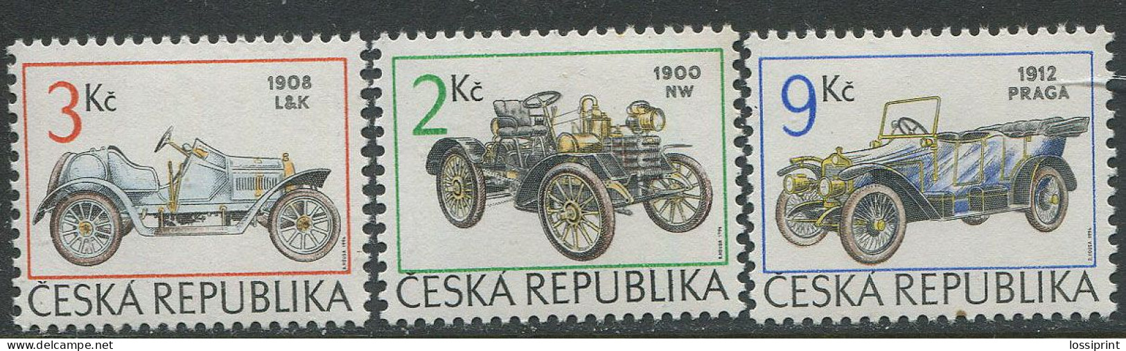 Czech:Unused Stamps Old Cars, 1994, MNH - Cars