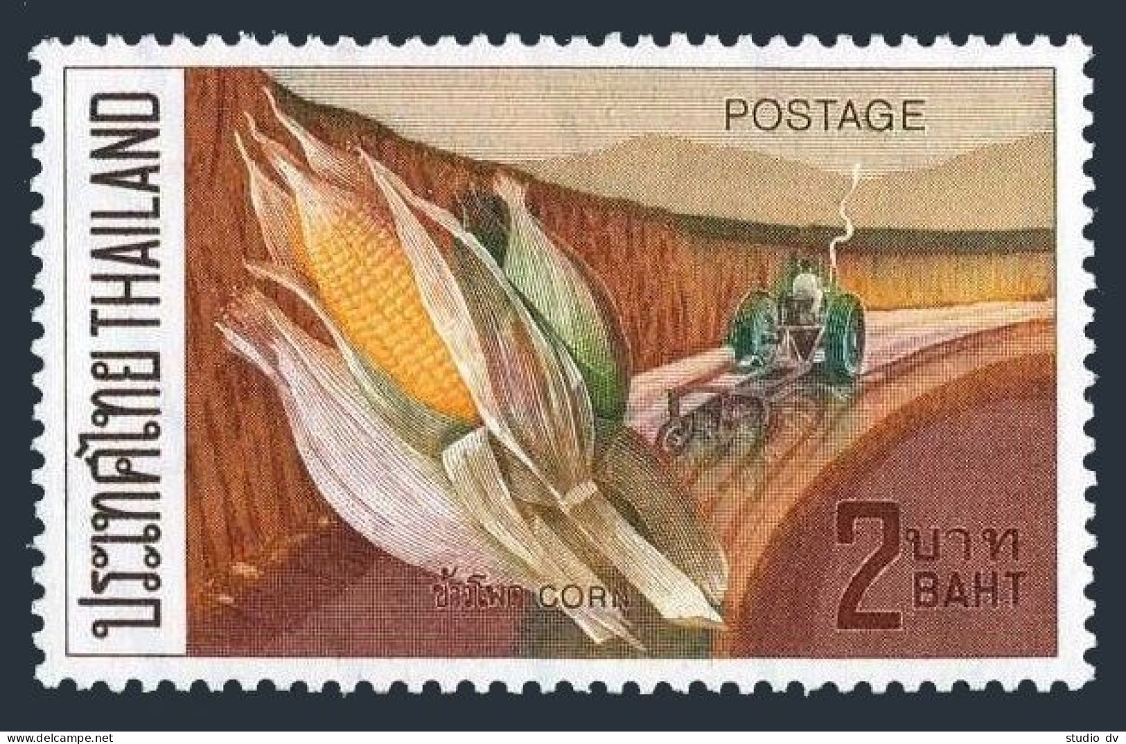 Thailand 580,MNH.Michel 596. Export 1971.Corn And Tractor In Field. - Thaïlande