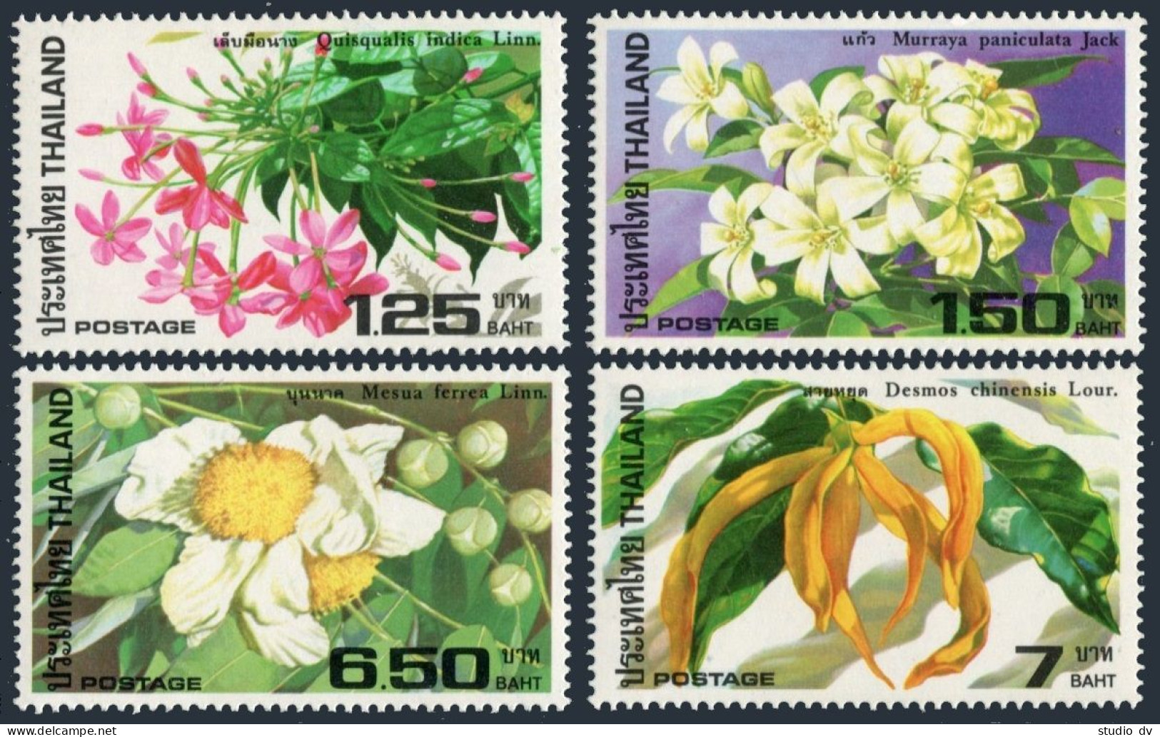 Thailand 994-997,MNH.Michel 1008-1011. Local Flowers 1982:Quisqualis Indica Linn - Thailand