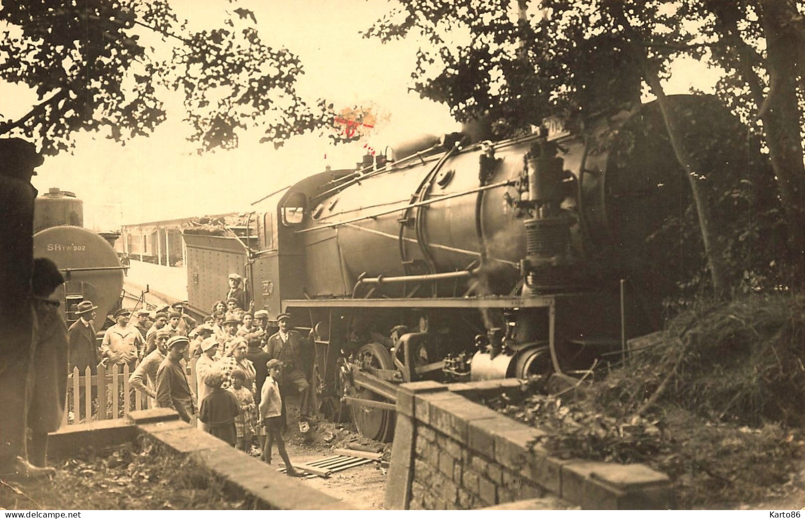 Le Croisic * RARE Carte Photo ! * Catastrophe Ferroviaire , Accident Train Locomotive Juillet 1930 * Ligne Chemin De Fer - Le Croisic