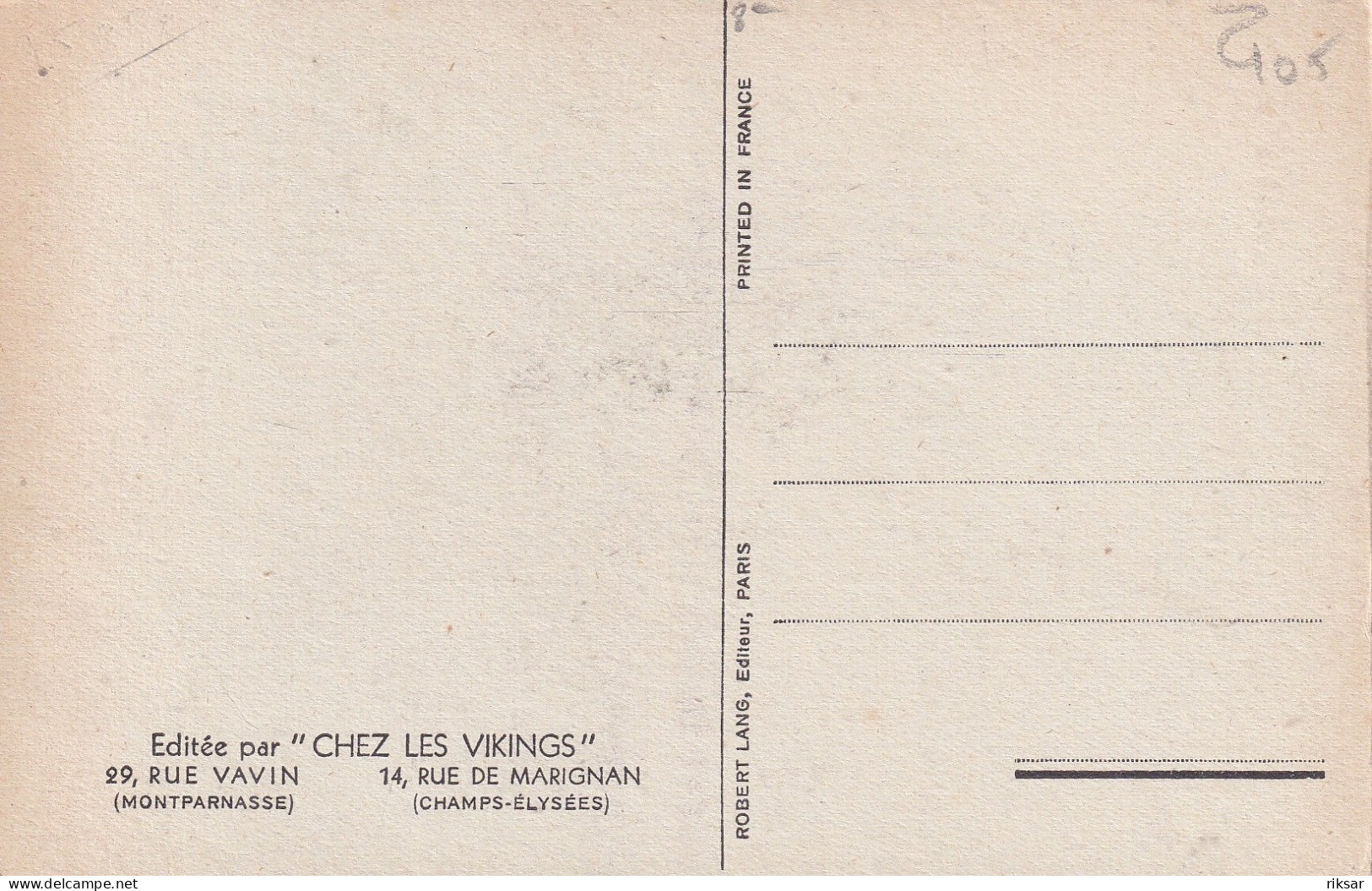 PARIS(8 Em ARRONDISSEMENT) CHEZ LES VIKINGS - Arrondissement: 08