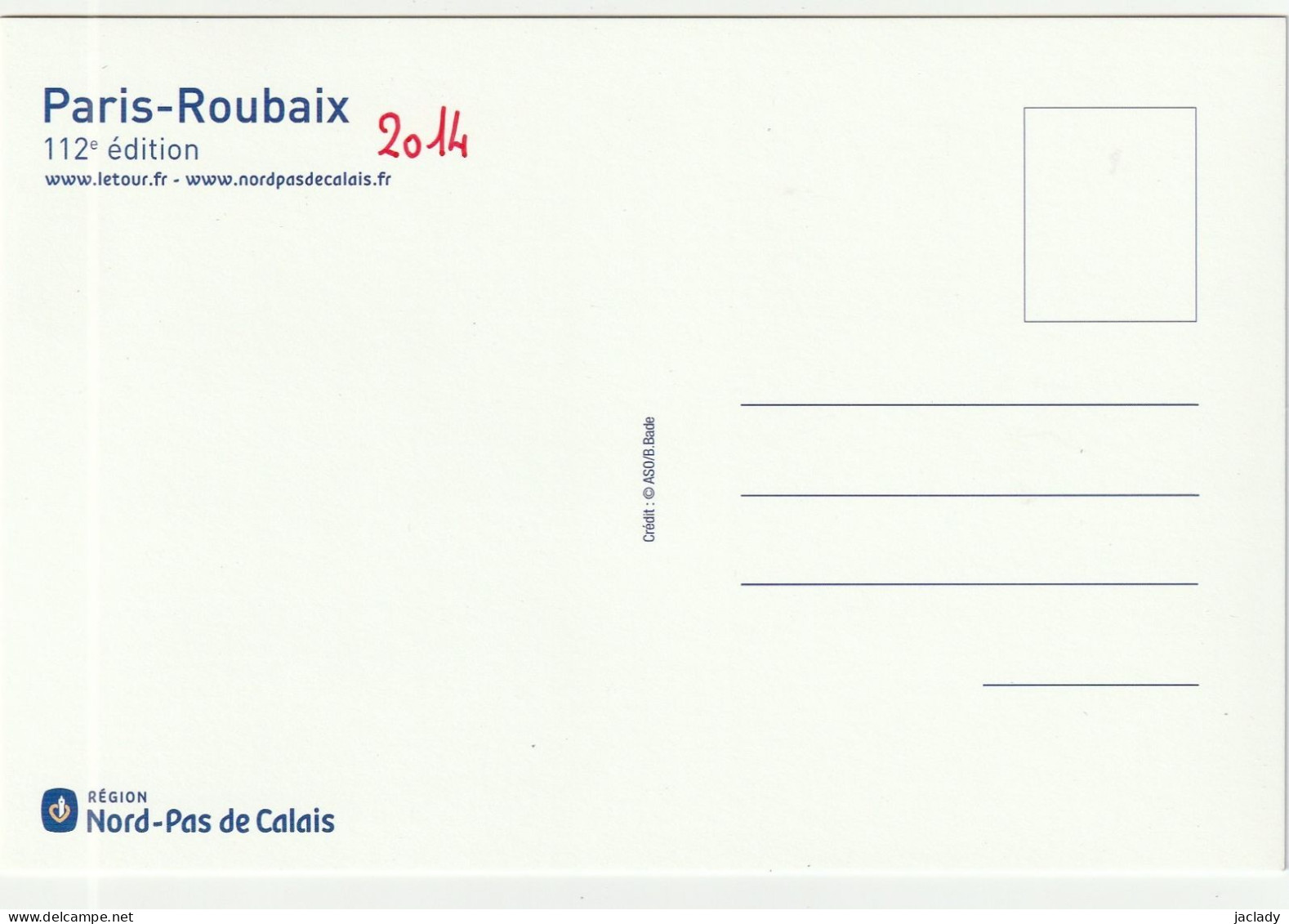 Carte Postale Cyclisme -- Fabian Cancellara  - Vainqueur De Paris - Roubaix 2013.    (2 Scans) - Cyclisme