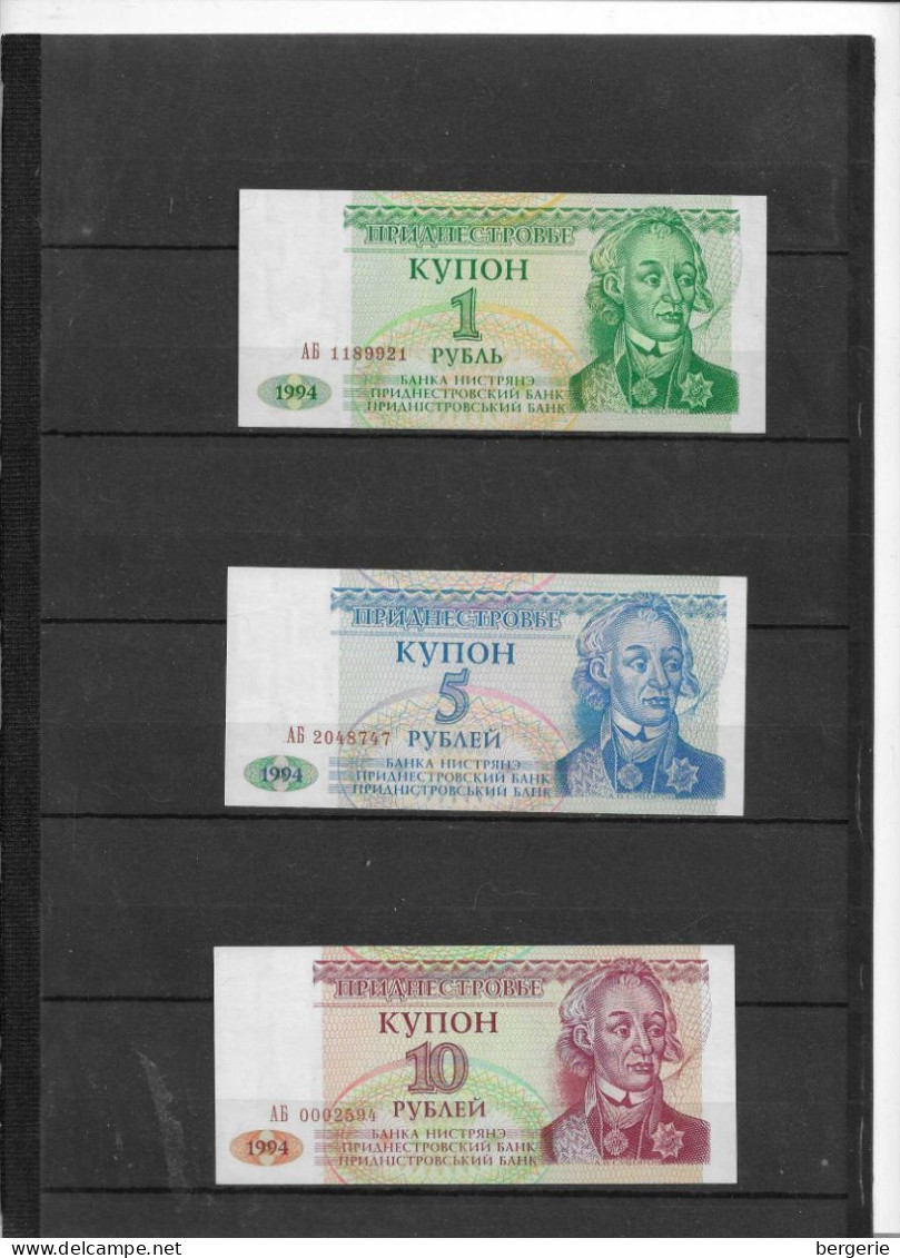 C/286            Moldavie   -   3 Billets Neufs - Moldova