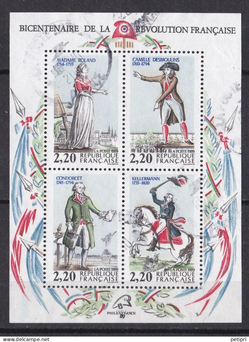 France  1980 - 1989  Y&T  N°  2592  A  2595  Feuillet Oblitéré - Used Stamps