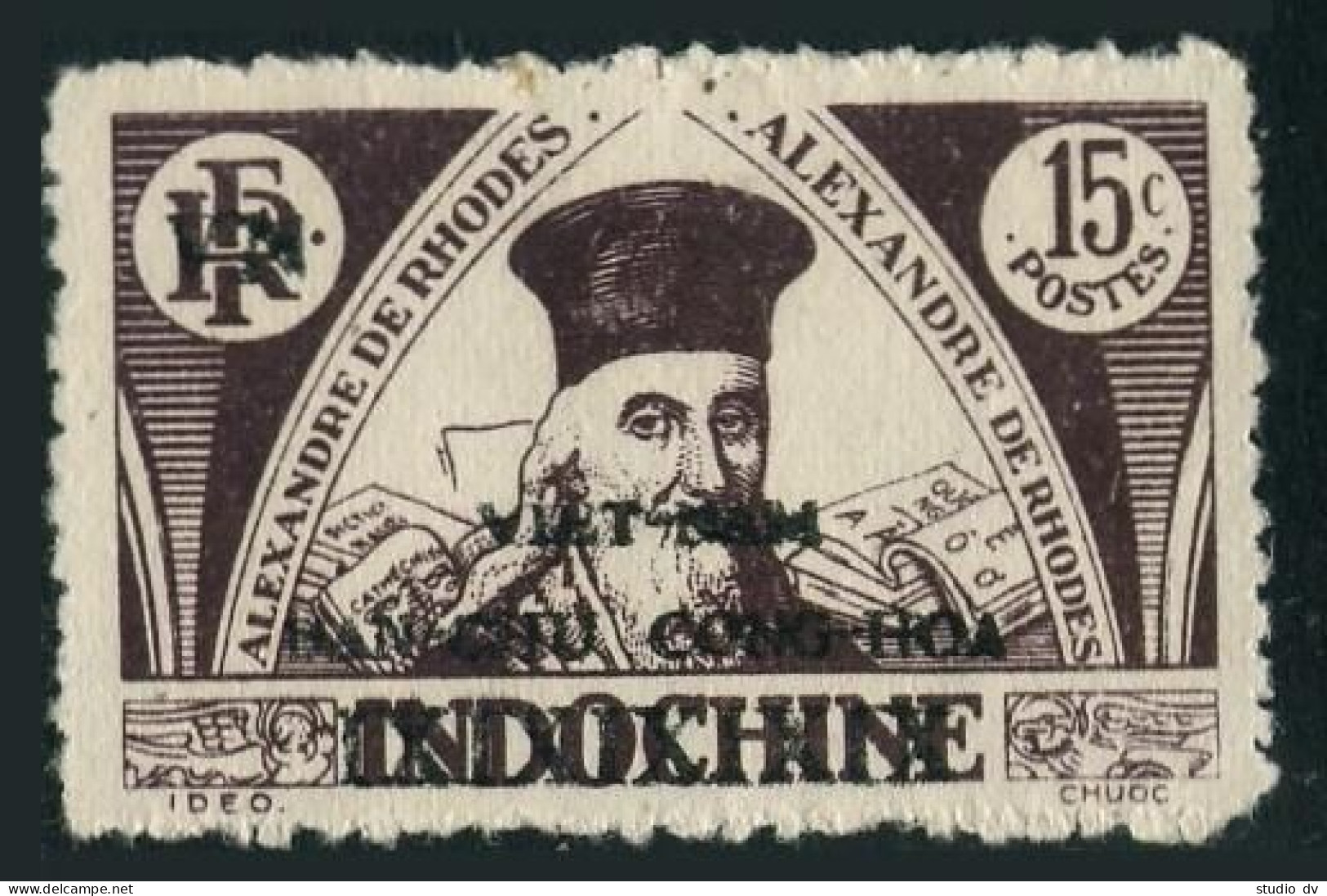 Viet Nam 1L2, Hinged. Mi 19. Alexandre De Rhodes. Indo-China Overprinted, 1945. - Vietnam