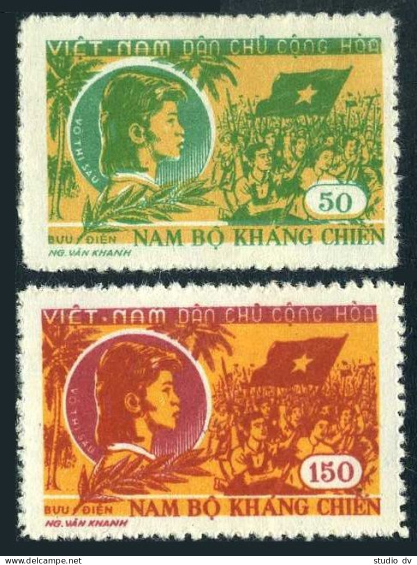 Viet Nam 80-81, Hinged. Mi 83-84. Resistance Movement. Nguyen-Van-Khank, 1958 - Viêt-Nam