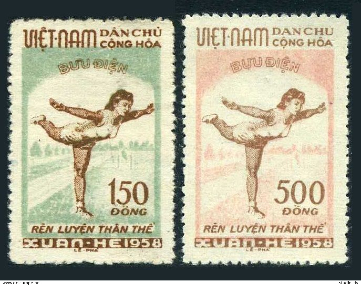 Viet Nam 67-68,lightly Hinged.Michel 70-71. Physical Education,1958. - Viêt-Nam