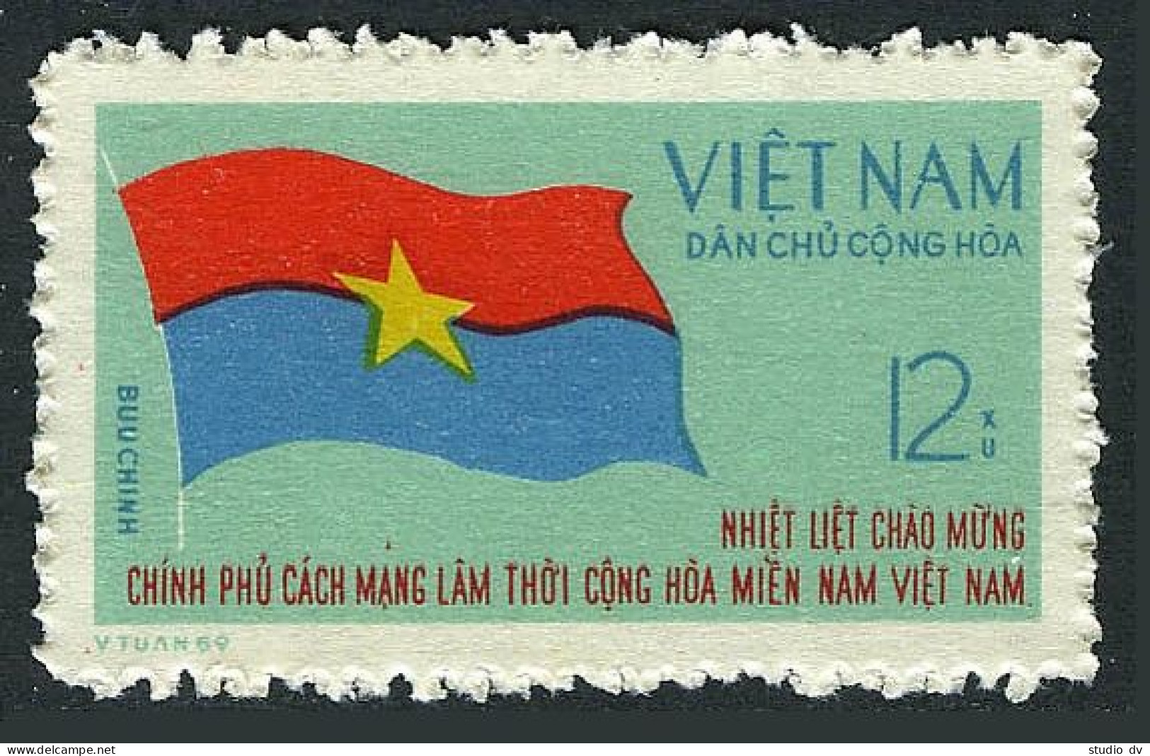 Viet Nam 589,MNH.Michel 617.Revolutionary Government Of South Viet Nam,Flag.1970 - Viêt-Nam