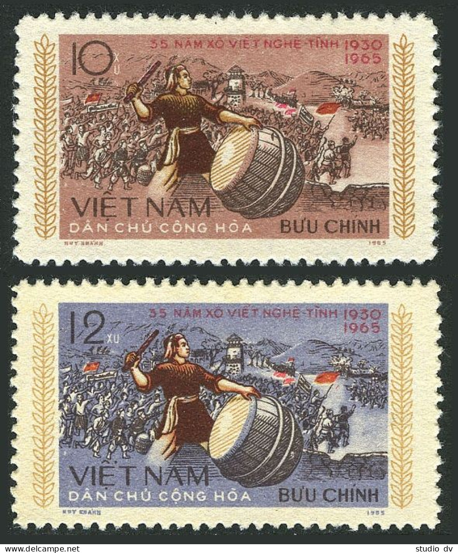 Viet Nam 381-382,MNH.Michel 397-398. Nghe An,Ha Tinh Uprising.1965. - Viêt-Nam