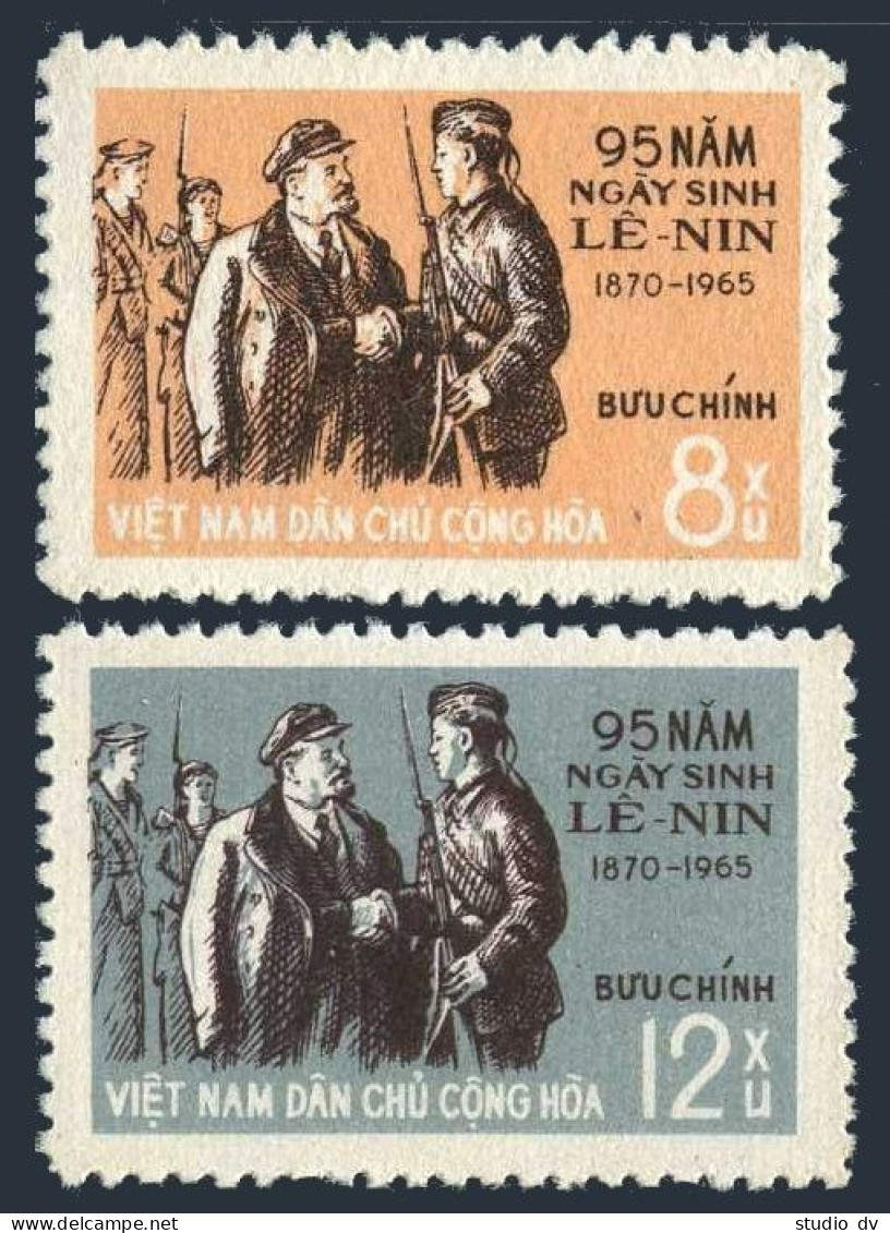 Viet Nam 342-343, MNH. Michel 361-362. Vladimir Lenin, 95th Birthday, 1965. - Vietnam