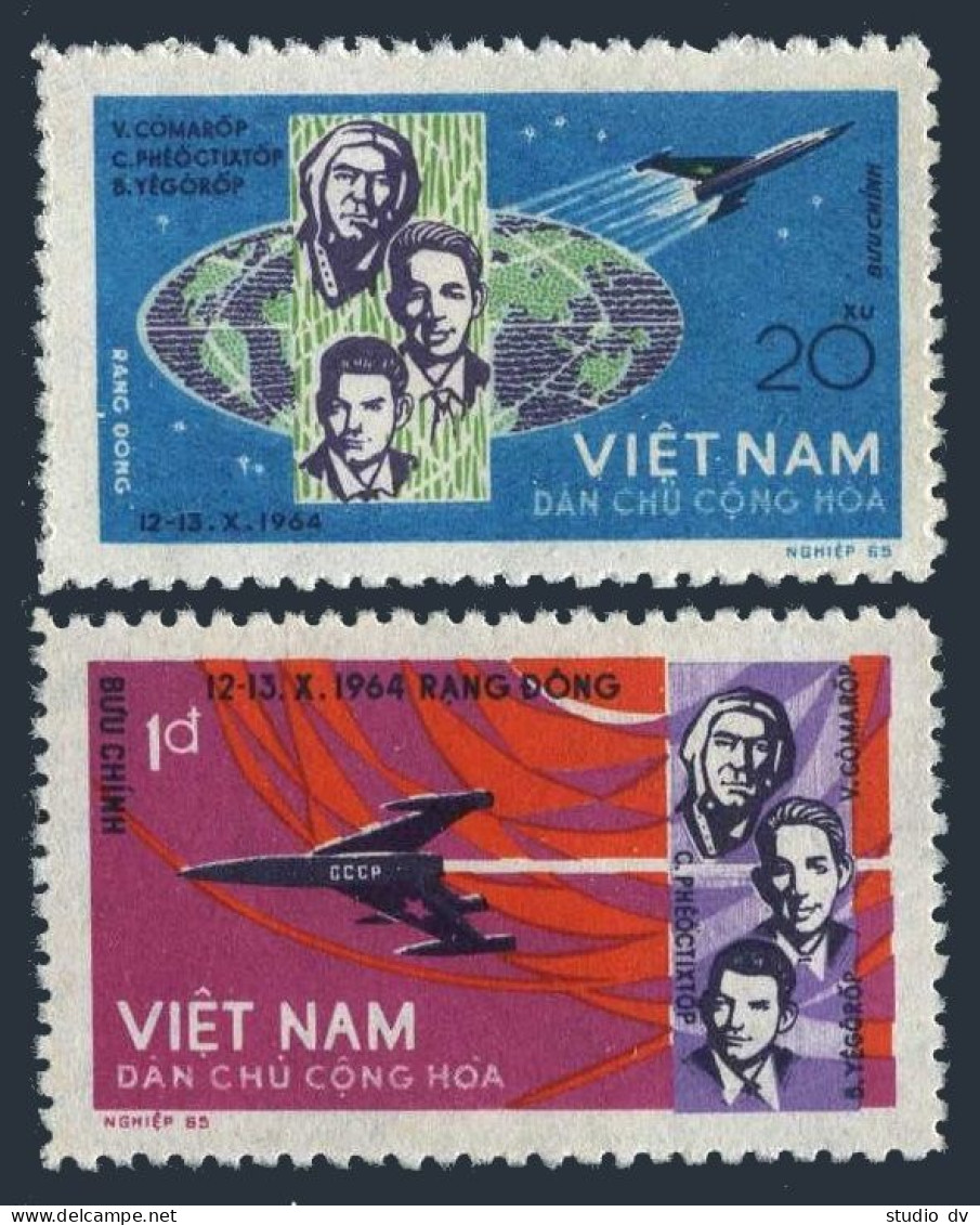 Viet Nam 340-341, MNH. Michel 359-360. Flight Of Voskhod 1, 1965. Cosmonauts. - Viêt-Nam