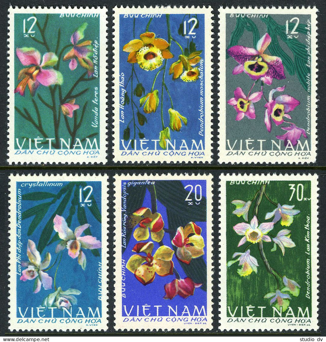 Viet Nam 406-411.MNH.Michel 425-430. Orchids 1966. - Vietnam