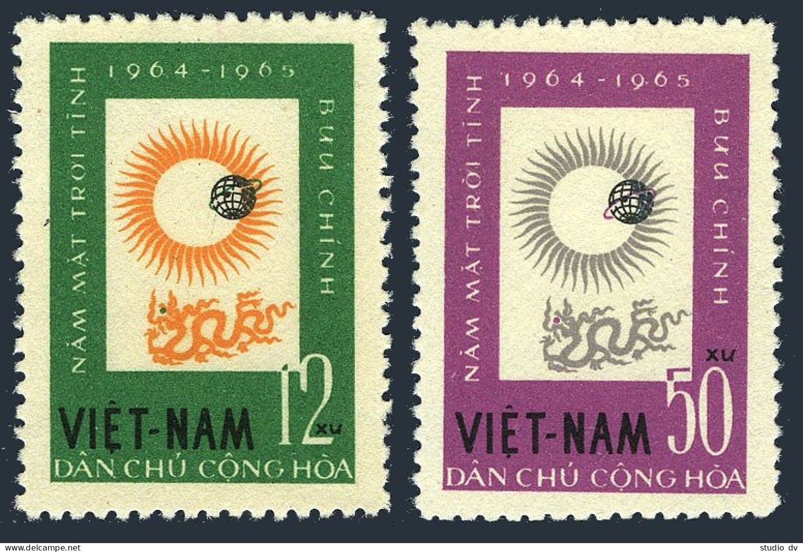 Viet Nam 289-290,MNH.Michel 296-297. Quit Sun Year ICSY-1964. - Vietnam