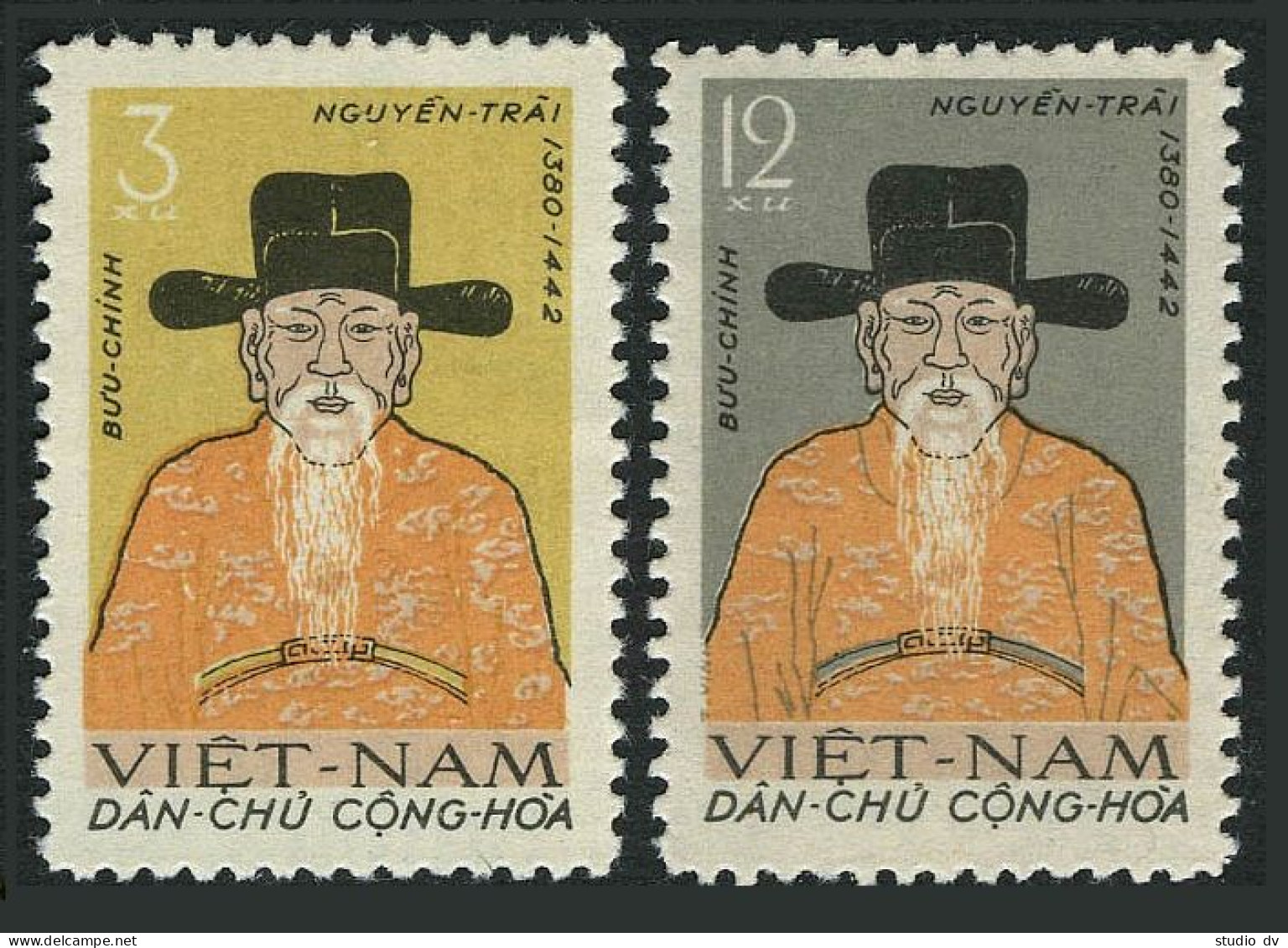 Viet Nam 222-223,MNH. Michel 228,230. 1962.Nguyen Trai,1380-1442. - Vietnam