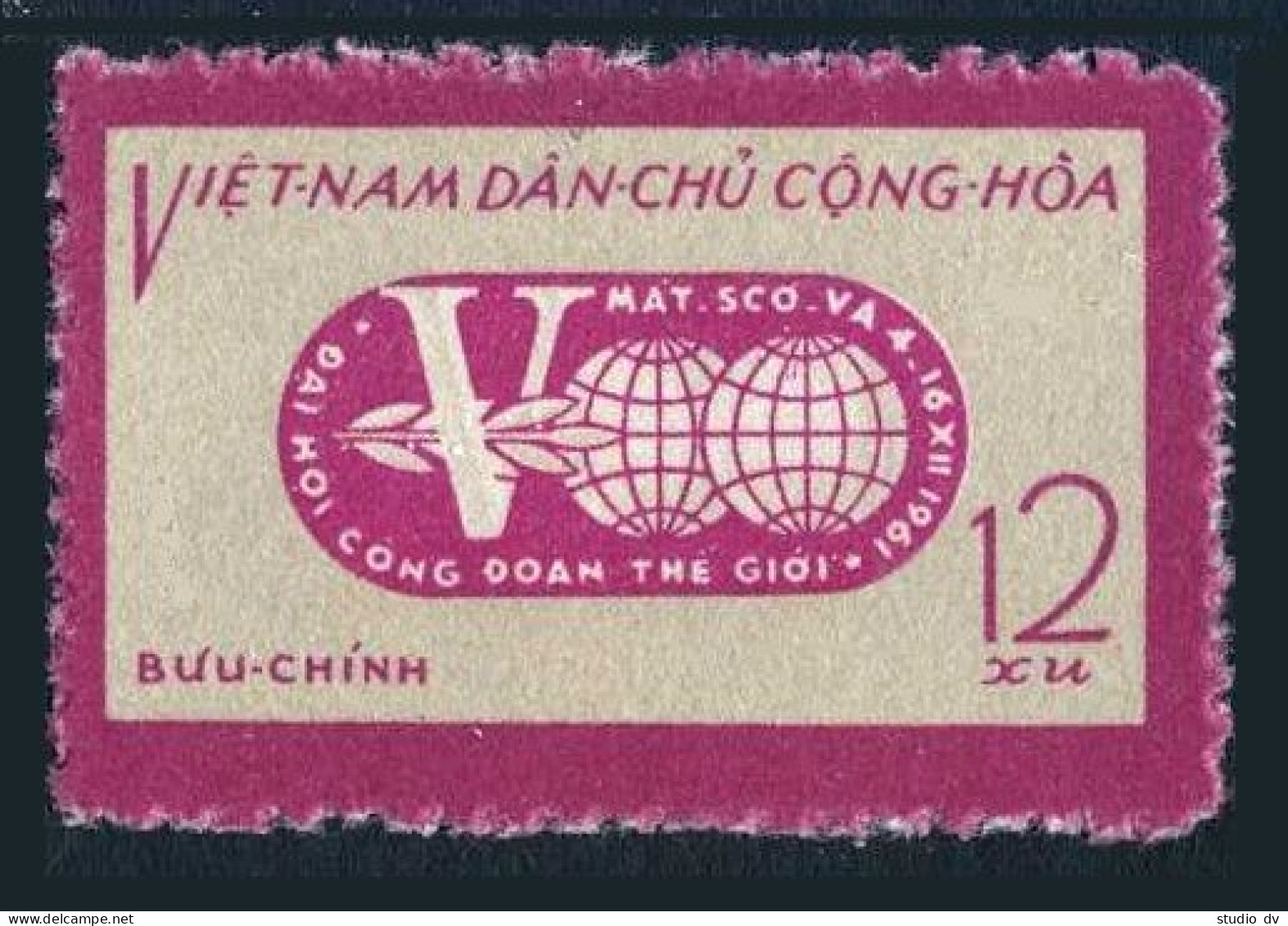 Viet Nam 183, MNH. Michel 189. World Trade Unions Congress, Moscow, 1961. - Vietnam