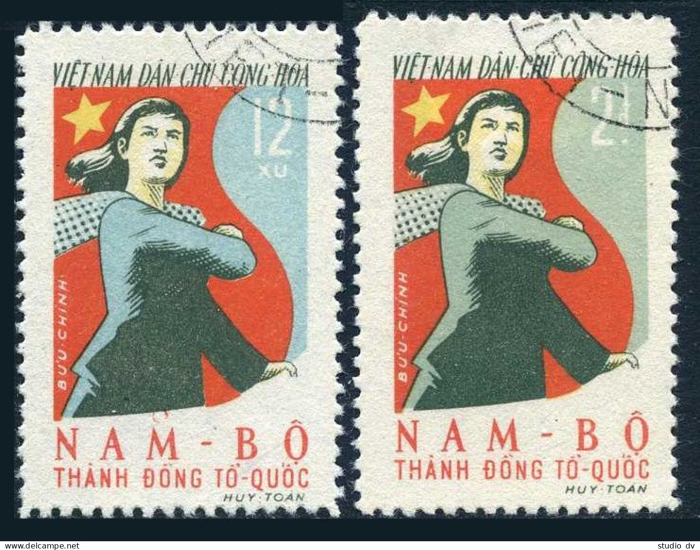 Viet Nam 164-165,CTO.Michel 168-169. Reunification Campaign,1961. - Viêt-Nam