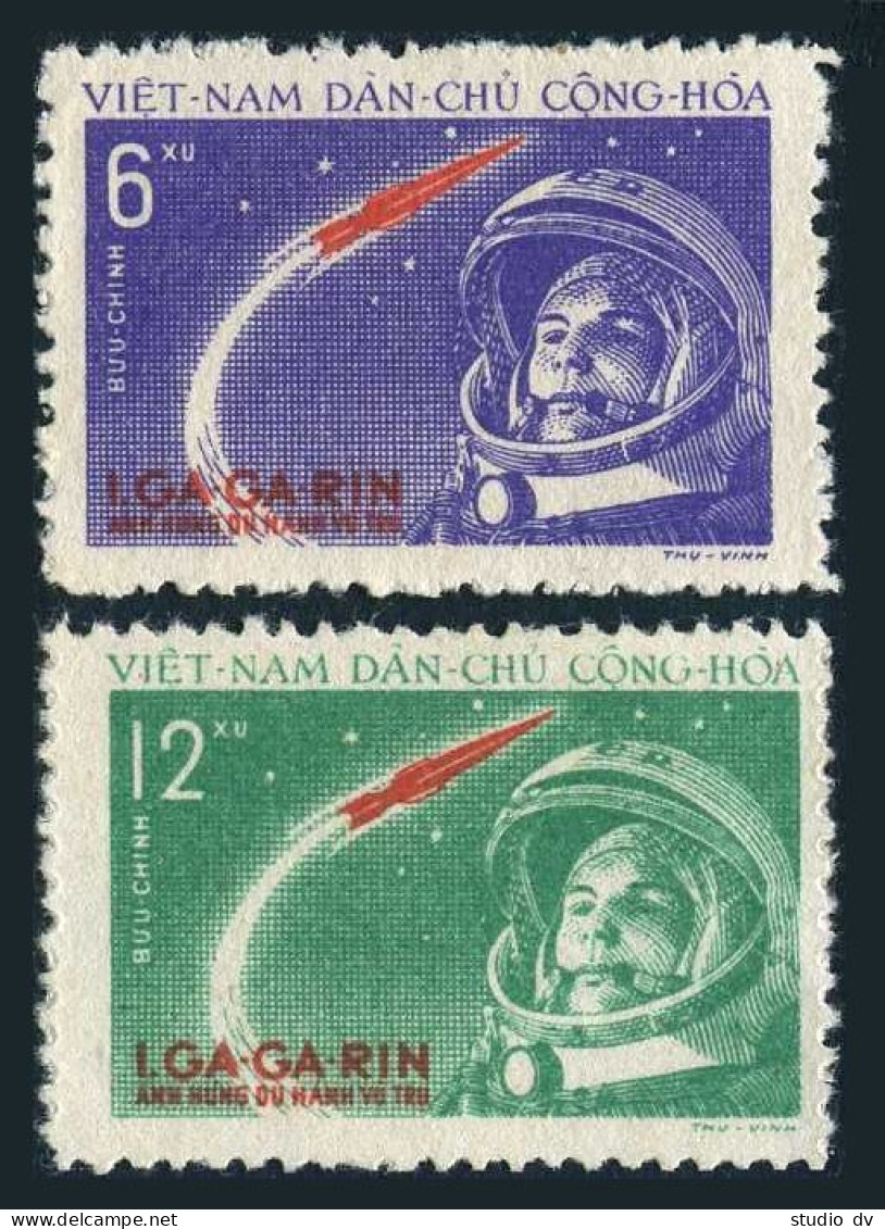 Viet Nam 160-161, MNH. Michel 166-167. Yuri Gagarin, Space Flight 1961. - Vietnam