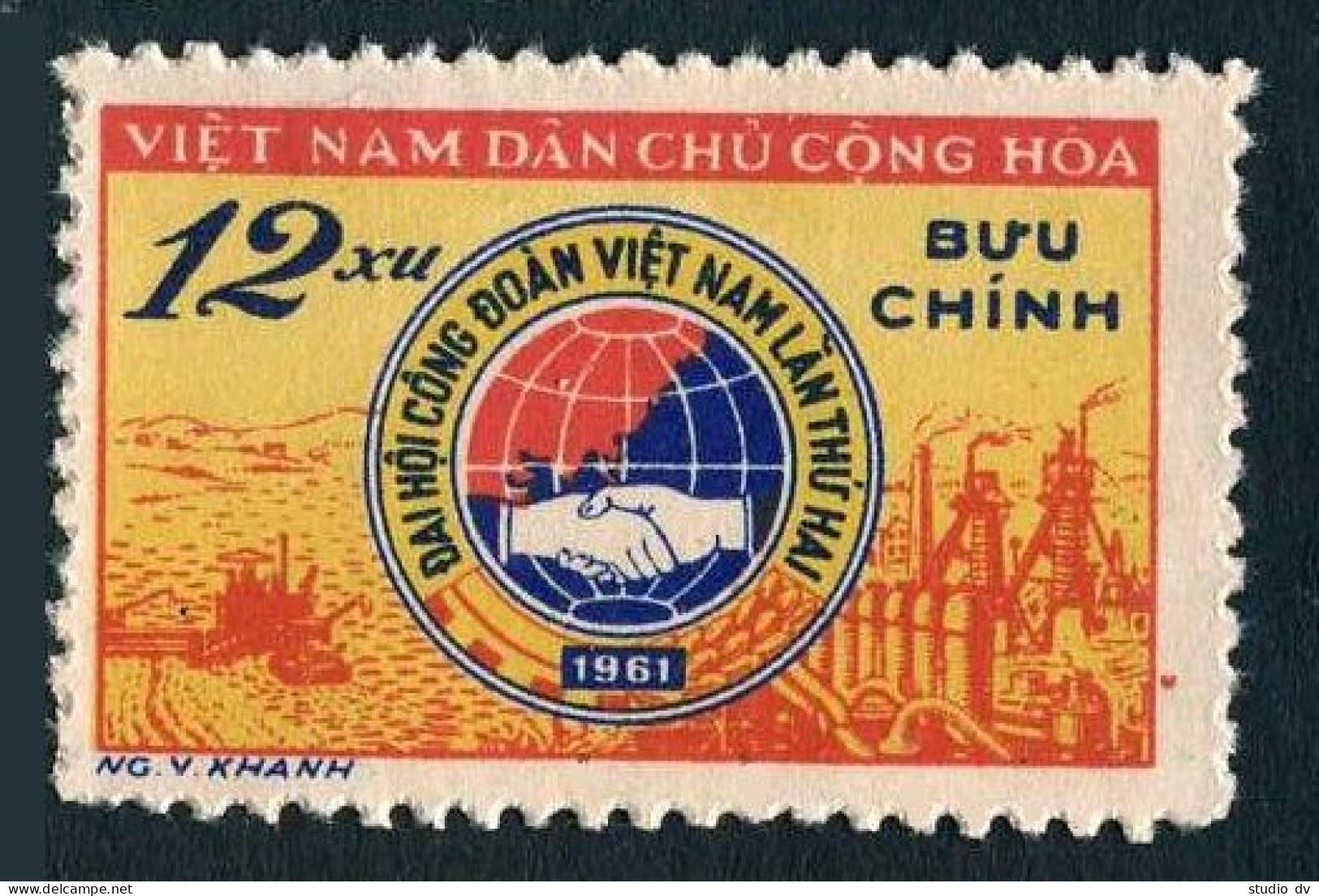 Viet Nam 145,MNH.Michel 151. Trade Unions,2nd National Congress.1961. - Vietnam