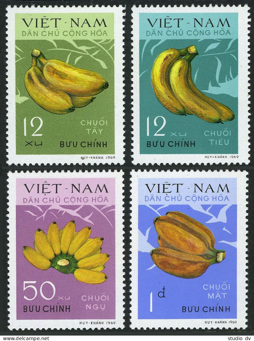 Viet Nam 607-610, MNH. Michel 634-637. Bananas, 1970. - Vietnam