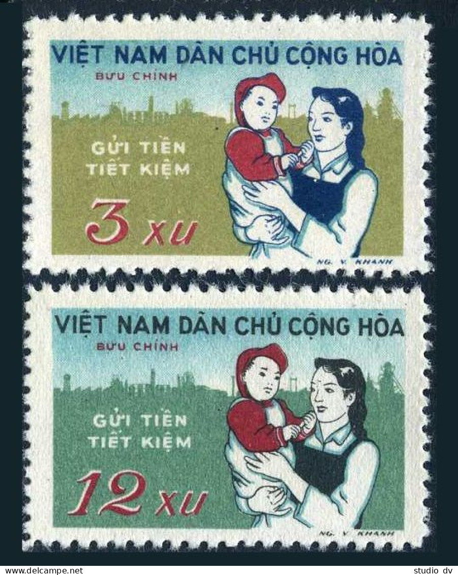 Viet Nam 168-169,MNH.Michel 172-173. Saving Campaign,1961.Mother & Child. - Vietnam