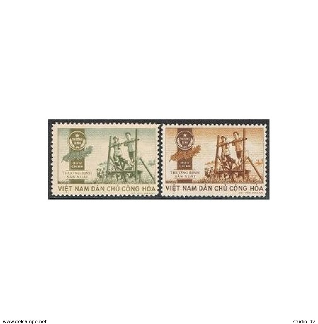 Viet Nam M2-M3, MNH. Michel PF 2-3. Military 1959-1960. Invalids In Field Paddy. - Vietnam