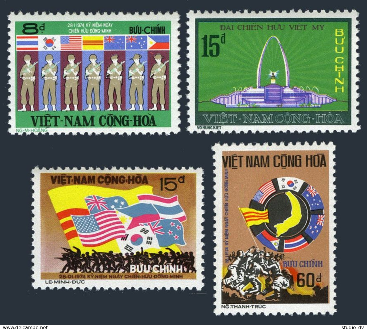 Viet Nam South 468-471, MNH. Michel 546-549. Honor-South Viet Nam Allies, 1974. - Viêt-Nam