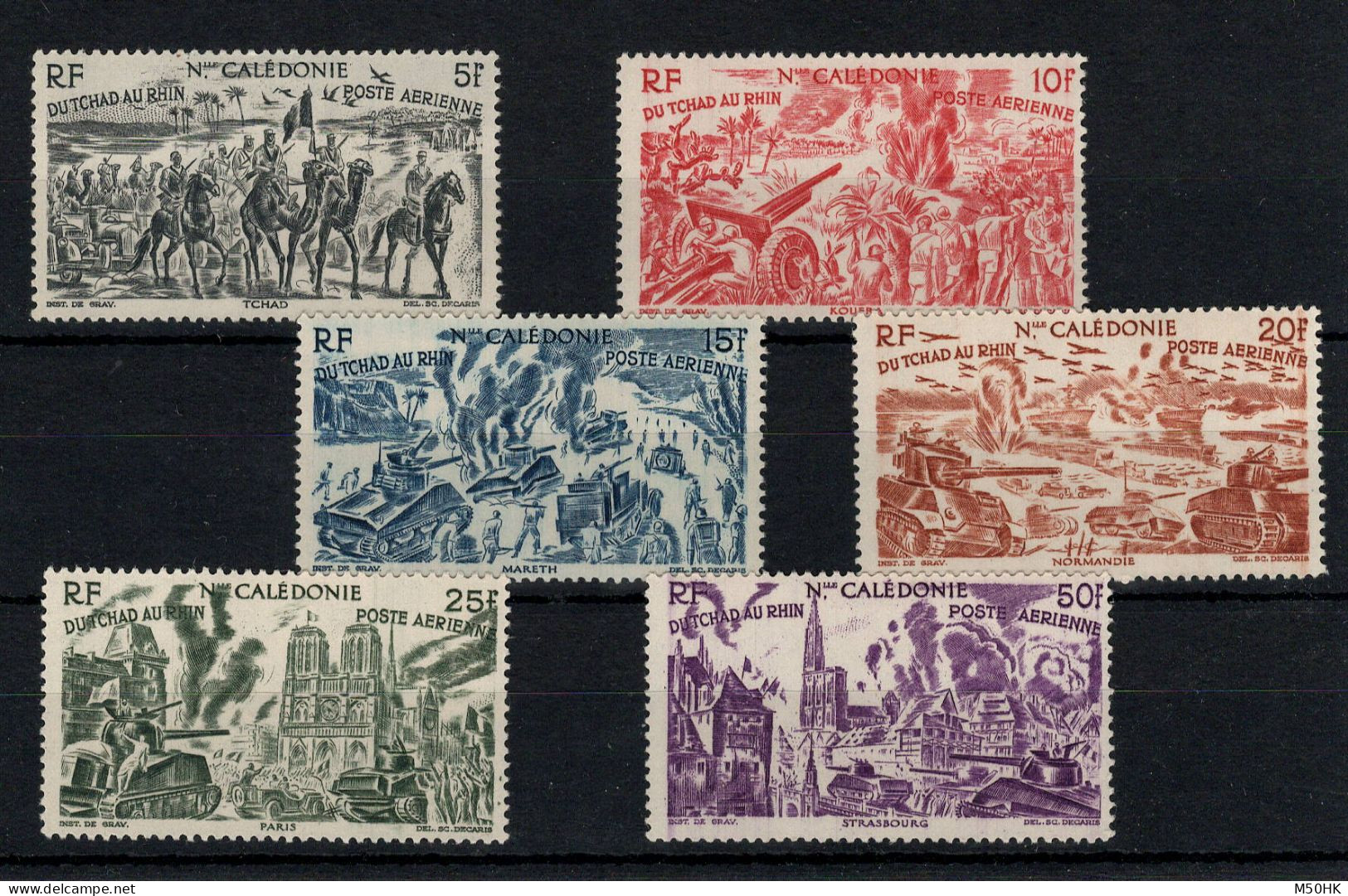 Nouvelle Caledonie - YV PA 55 à 60 N** MNH Luxe , Série Complete Tchad Au Rhin , Cote 21 Euros - Nuovi