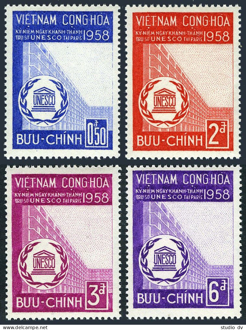 Viet Nam South 92-95, MNH. Mi 164-167. New UNESCO Headquarters In Paris, 1958. - Vietnam