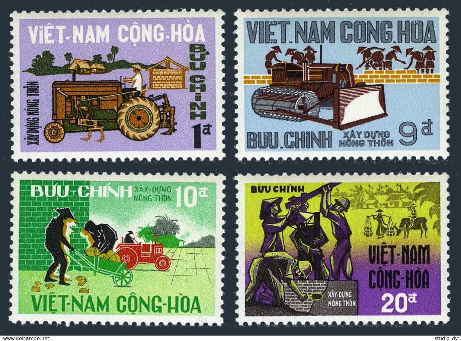 Viet Nam South 322-325, MNH. Michel 399-402. Rural Construction Program, 1968. - Vietnam