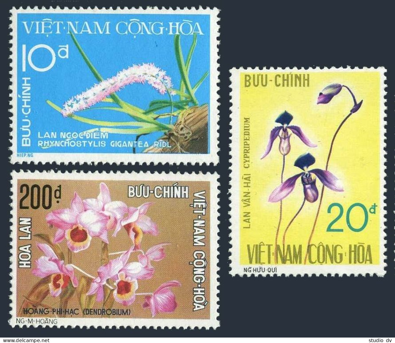 Viet Nam South 490-492, MNH. Michel 565-571. Orchids 1974. - Vietnam