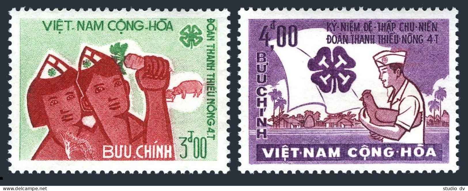 Viet Nam South 270-271, MNH. Mi 347-348. Congress Of Young Farmers, 1965. Pig, - Vietnam