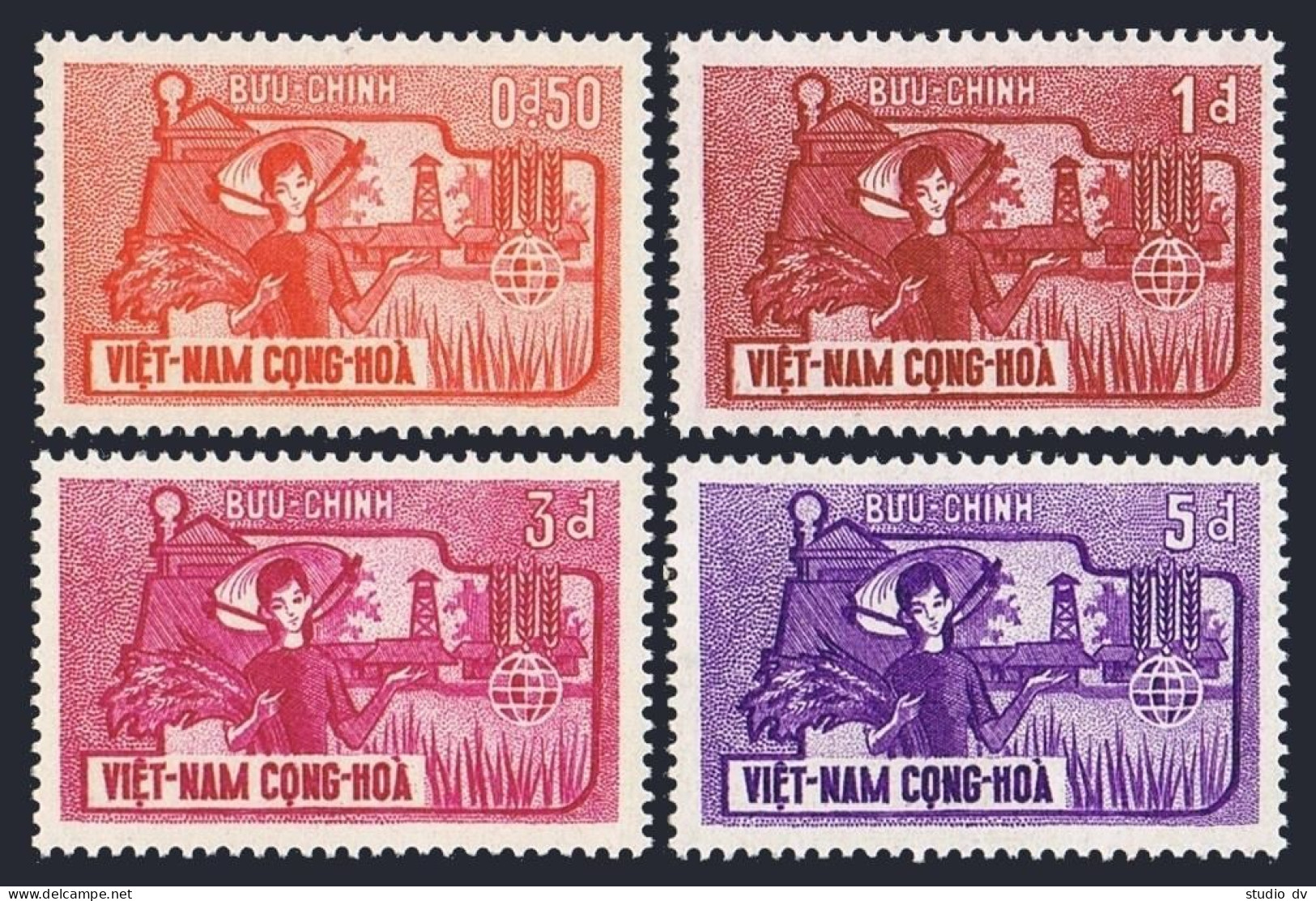 Viet Nam South 207-210, MNH. Mi 274-277. FAO Freedom From Hunger Campaign, 1963. - Viêt-Nam