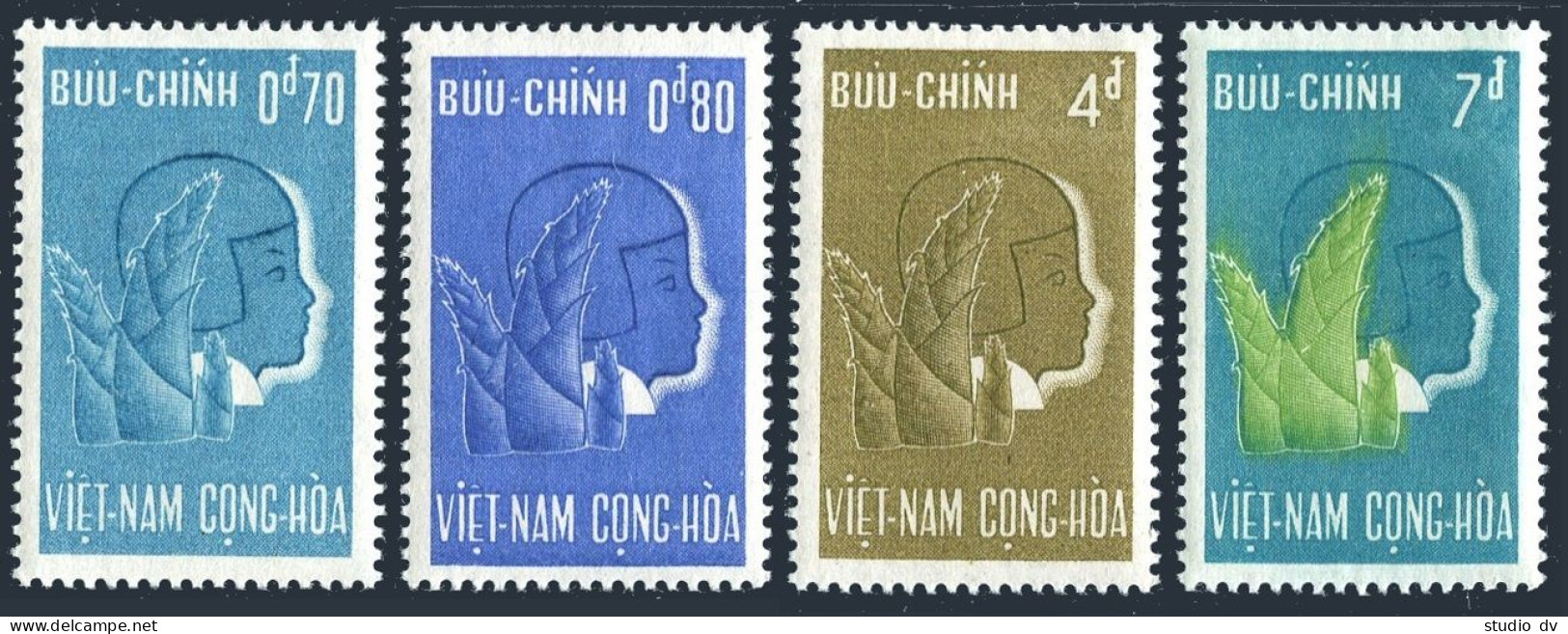 Viet Nam South 154-157, MNH. Mi 231-234. Child Protection 1961, Plant, Child. - Viêt-Nam