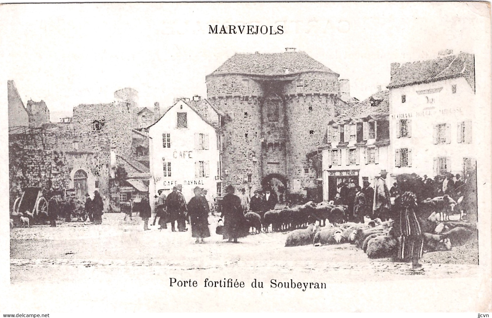 "/"48 - Lozère - Marvejols - Place Fortifiée Du Soubeyran - Foire Aux Moutons (Inédite Et Très Rare) - Marvejols