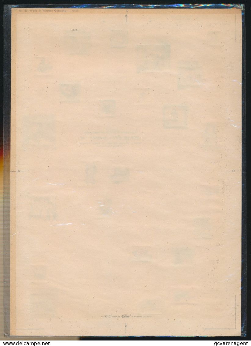 KERSTMIS KALENDER  N° 851 C KRÜGER KALENDER  JAREN 50. 280 X 200 MM                                     2 SCANS - Tamaño Grande : 1941-60