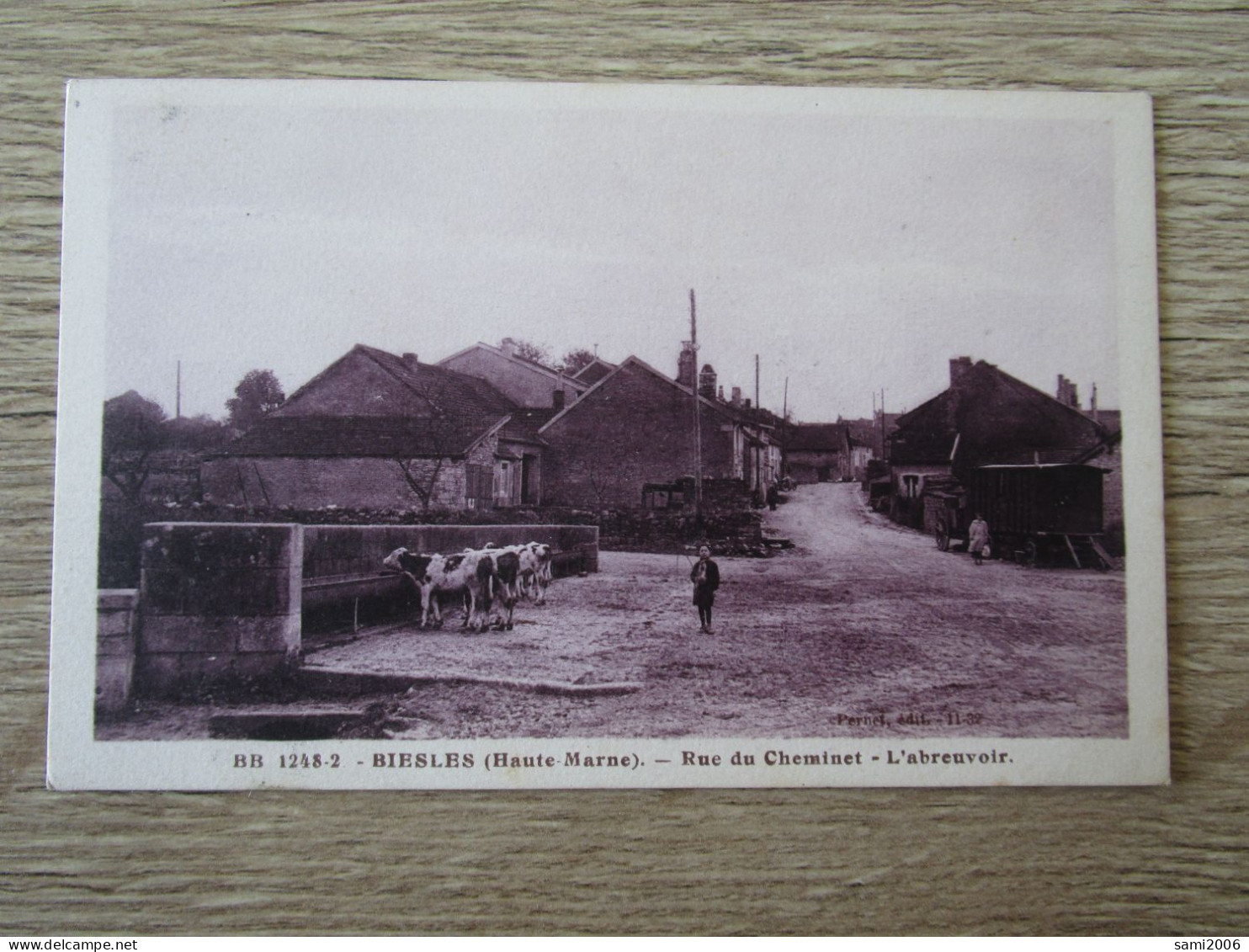 52 BIESLES RUE DU CHEMINET L'ABREUVOIR VACHES - Andere & Zonder Classificatie