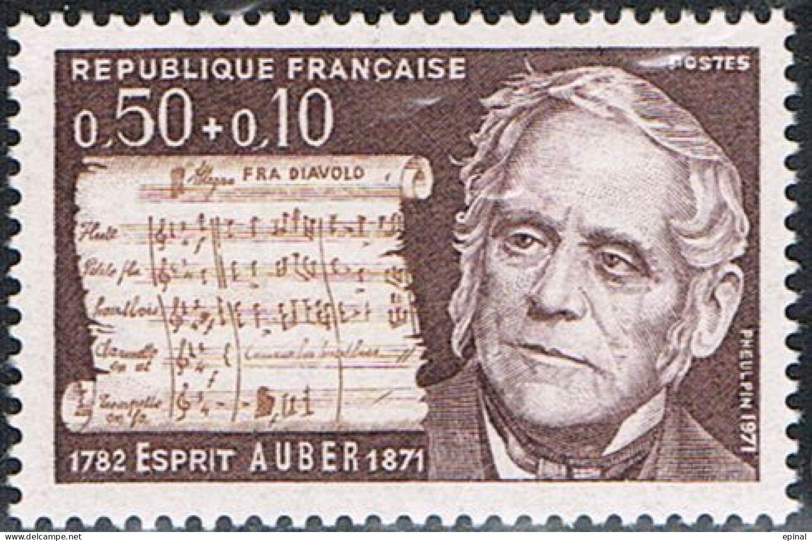 FRANCE : N° 1667 ** (Personnages Célèbres : Esprit Auber) - PRIX FIXE - - Unused Stamps