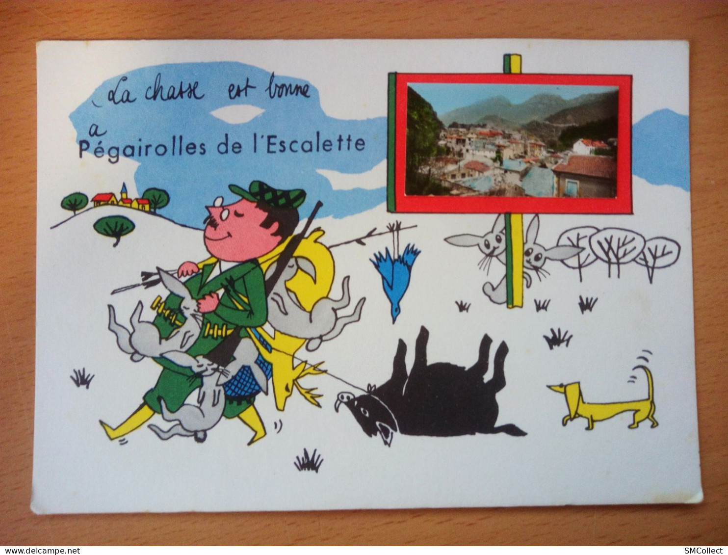 Pégairolles de l'Escalette. Lot de 7 cartes illustrateur inédites (GF4100)