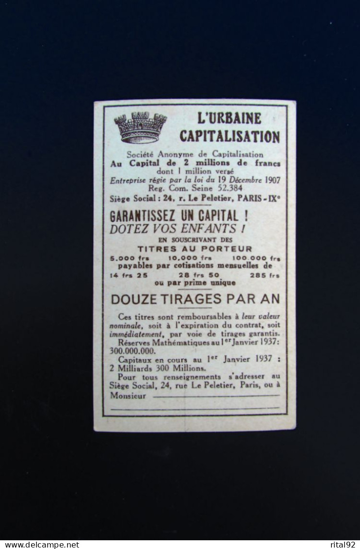 Chromo "L' URBAINE CAPITALISATION" Idem Chocolat LOUIT - Série "Histoire De FRANCE" - Louit