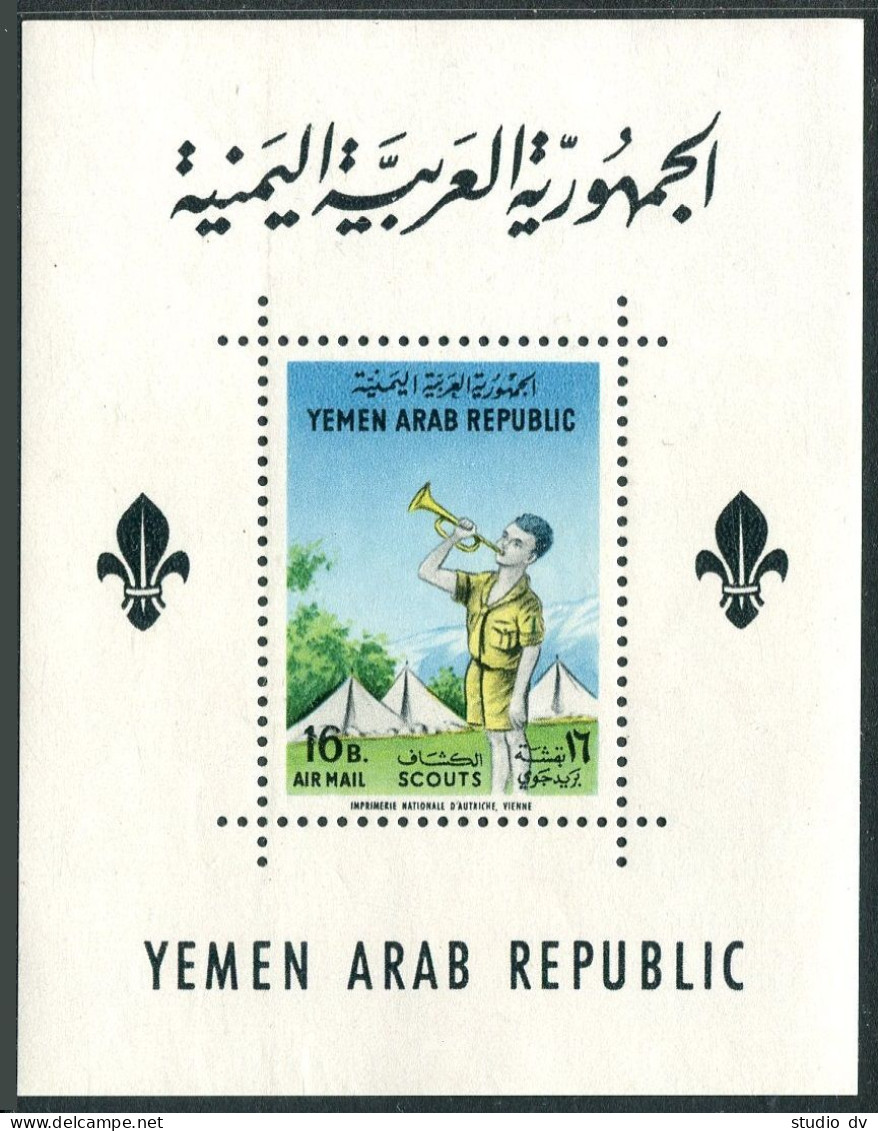 Yemen YAR 197G,197G Imperf,lightly Hinged.Michel Bl.28-29. Boy Scouts,1964. - Yemen