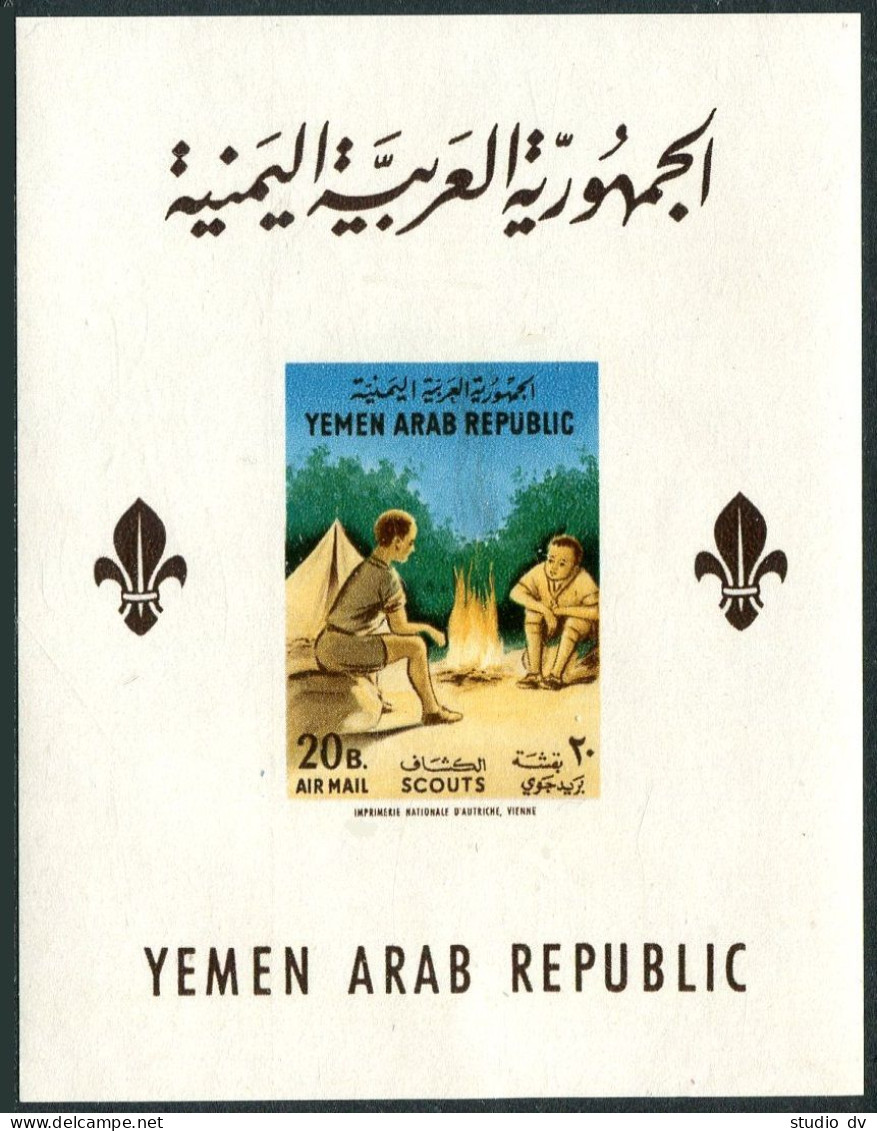 Yemen YAR 197G,197G Imperf,lightly Hinged.Michel Bl.28-29. Boy Scouts,1964. - Yemen