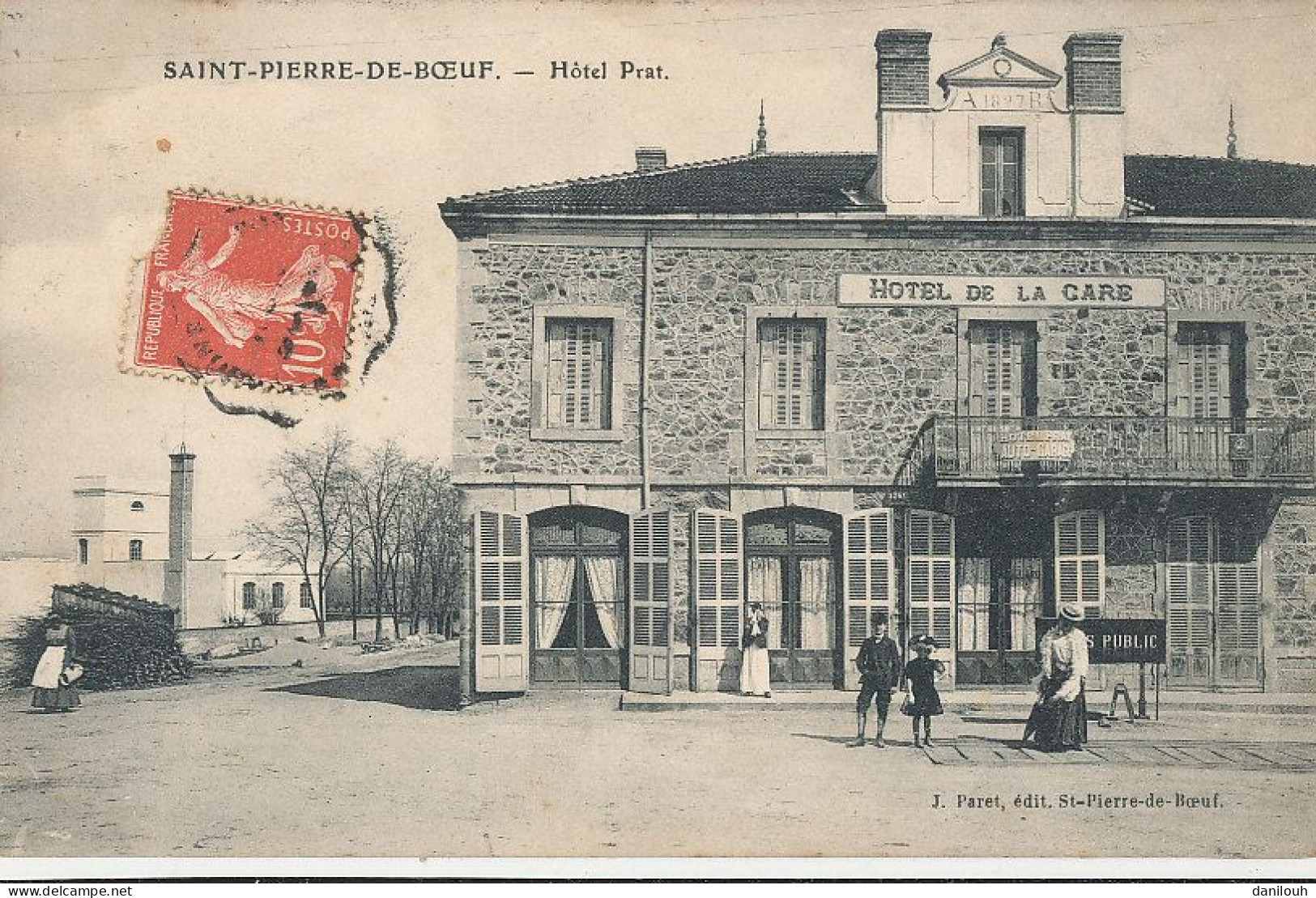 42 // SAINT PIERRE DE BOEUF  Hotel Prat  Edit Paret  (noir Et Blanc) - Andere & Zonder Classificatie